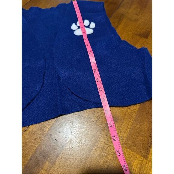 Vintage Handmade Womens Blue Felt Poodle Cat Skirt and Vest Set Retro Sz Medium - Picture 15 of 15